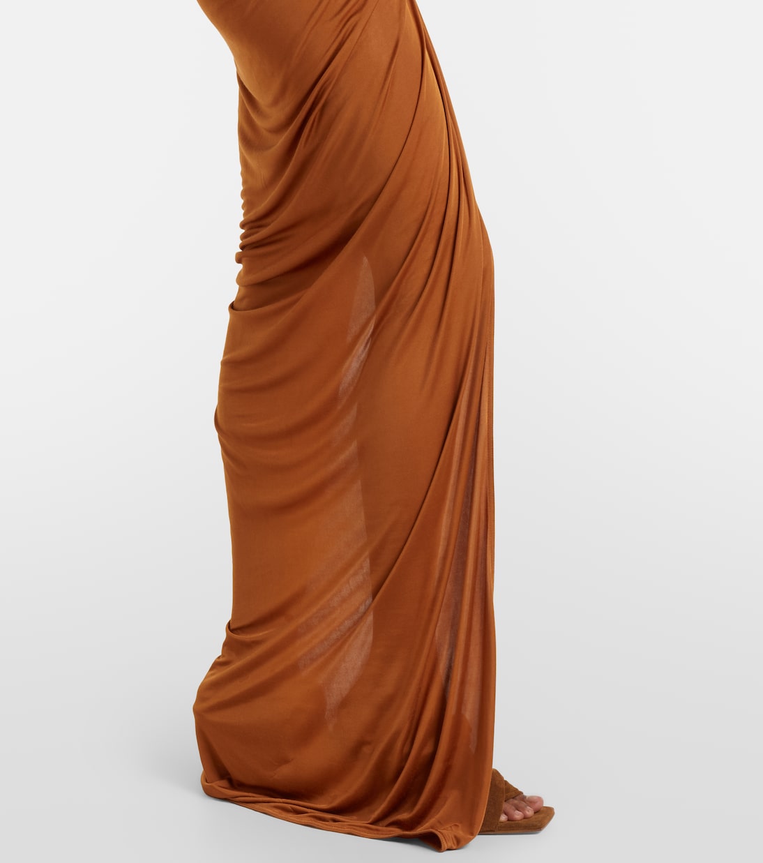 Lilies Avra ruched one-shoulder gown | Rick Owens