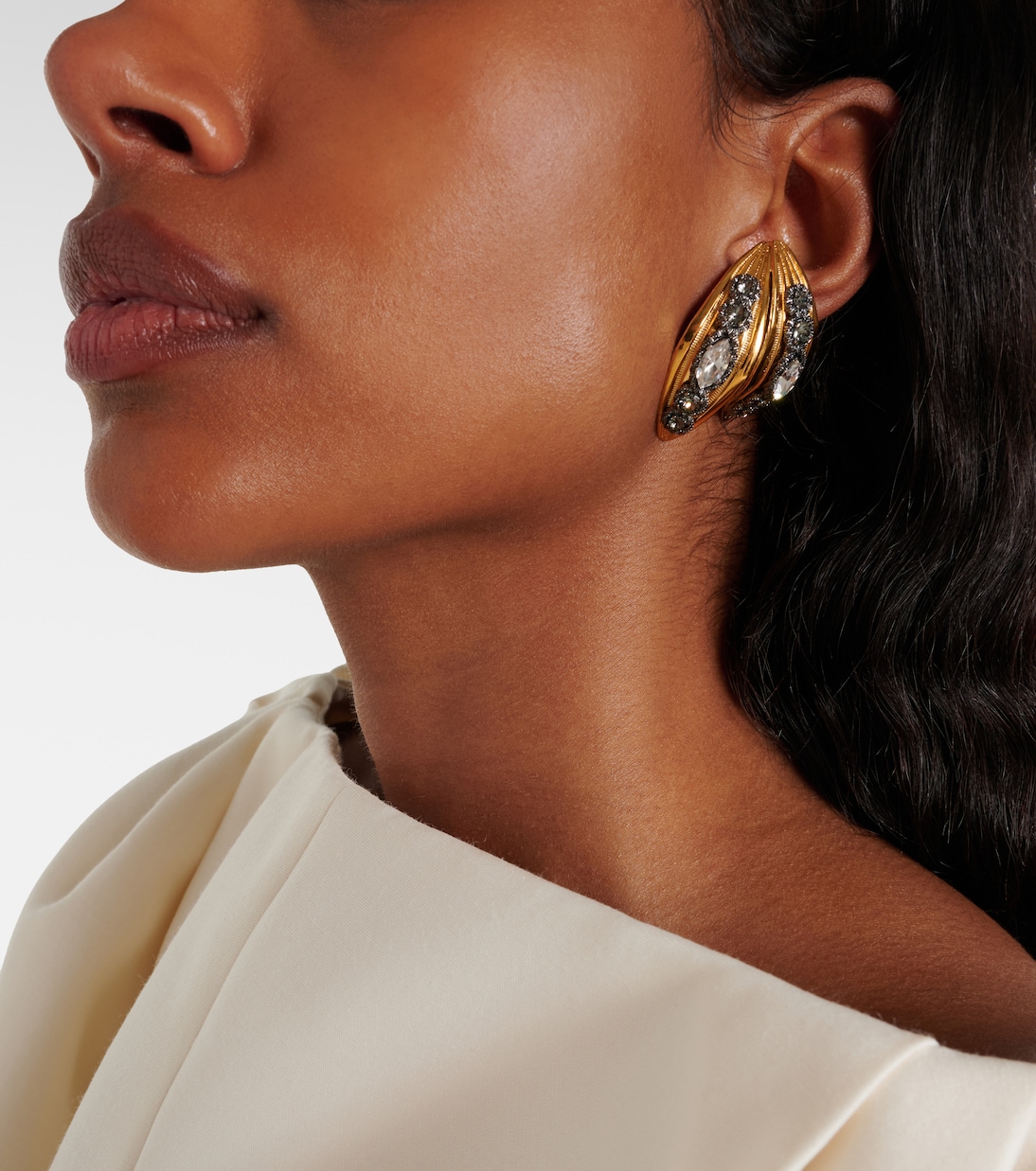 Bloom crystal-embellished earrings | Balenciaga