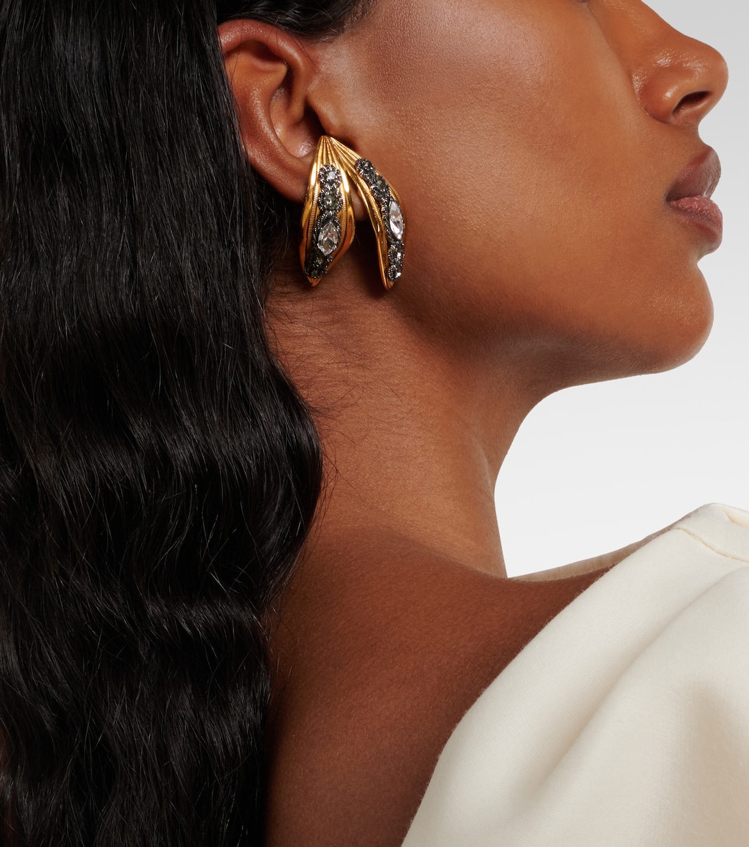 Bloom crystal-embellished earrings | Balenciaga