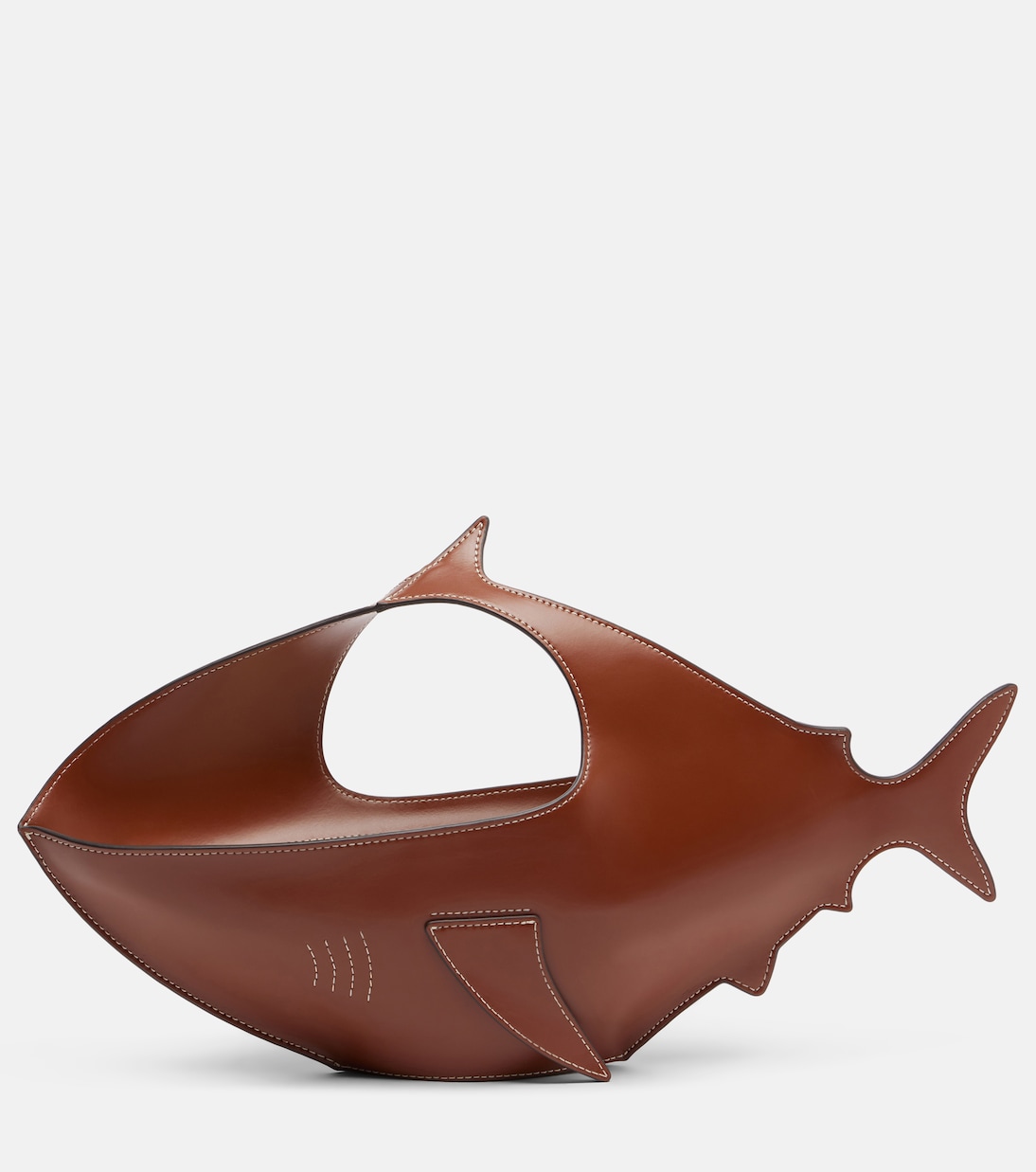 Shark leather top-handle bag | Staud