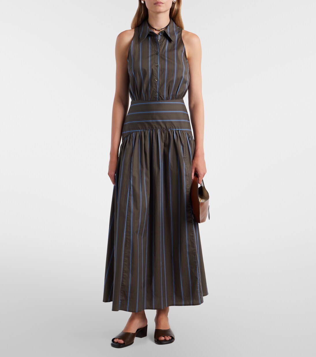 Shark leather top-handle bag | Staud