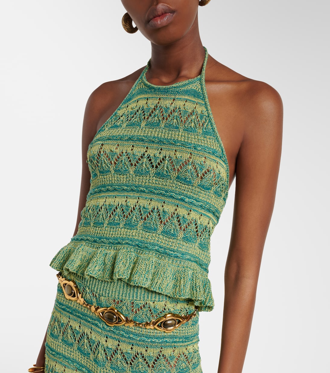 Crochet halterneck cotton top | Etro
