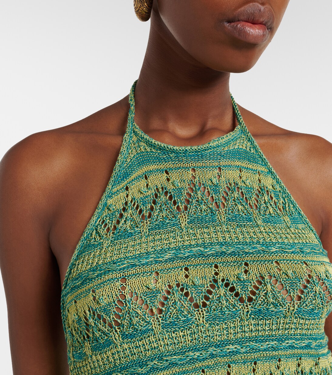 Crochet halterneck cotton top | Etro