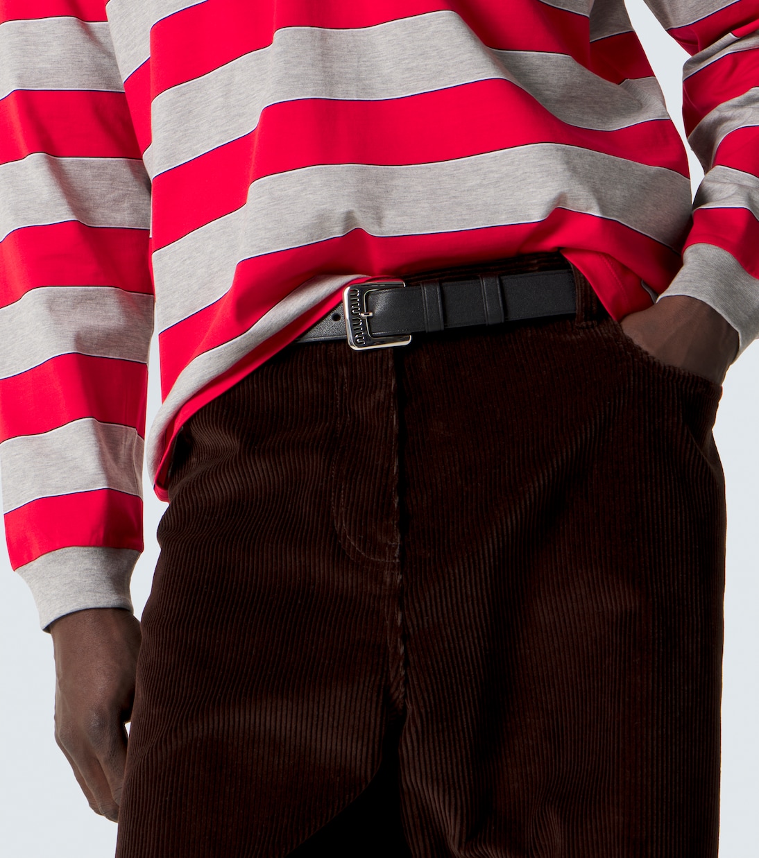 Logo leather belt | Miu Miu