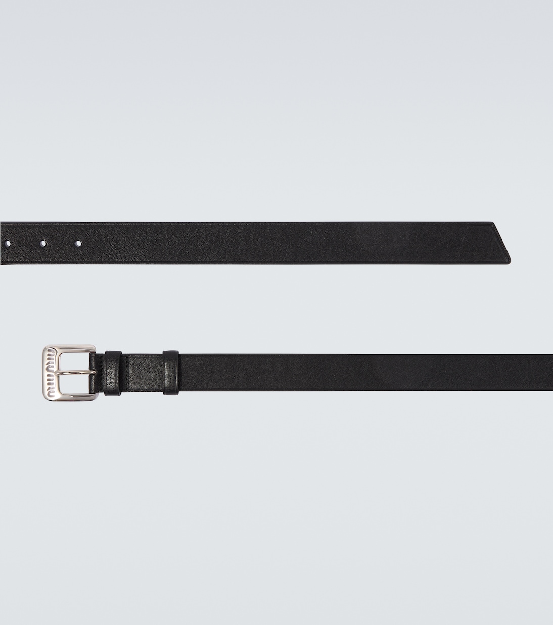 Logo leather belt | Miu Miu