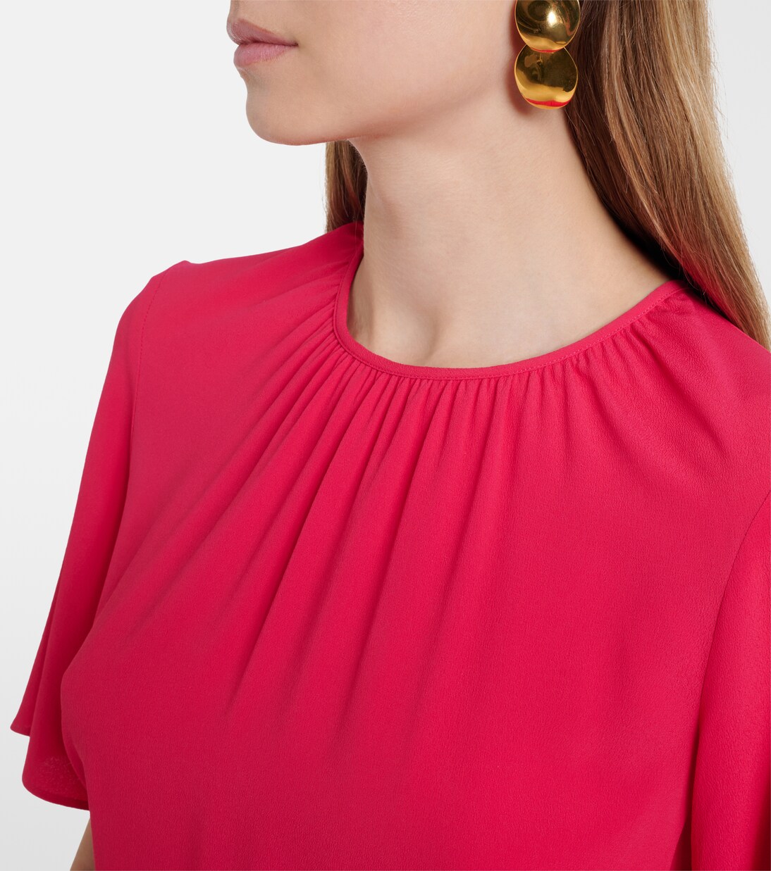 Libby belted crêpe blouse | Joseph