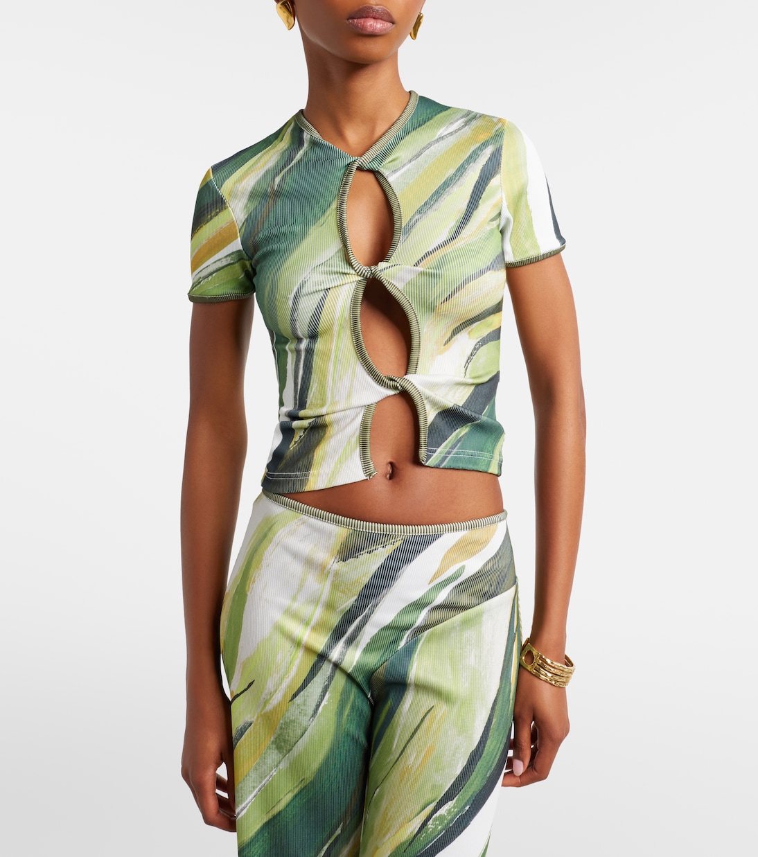 Bedrucktes Top aus Jersey | Christopher Esber