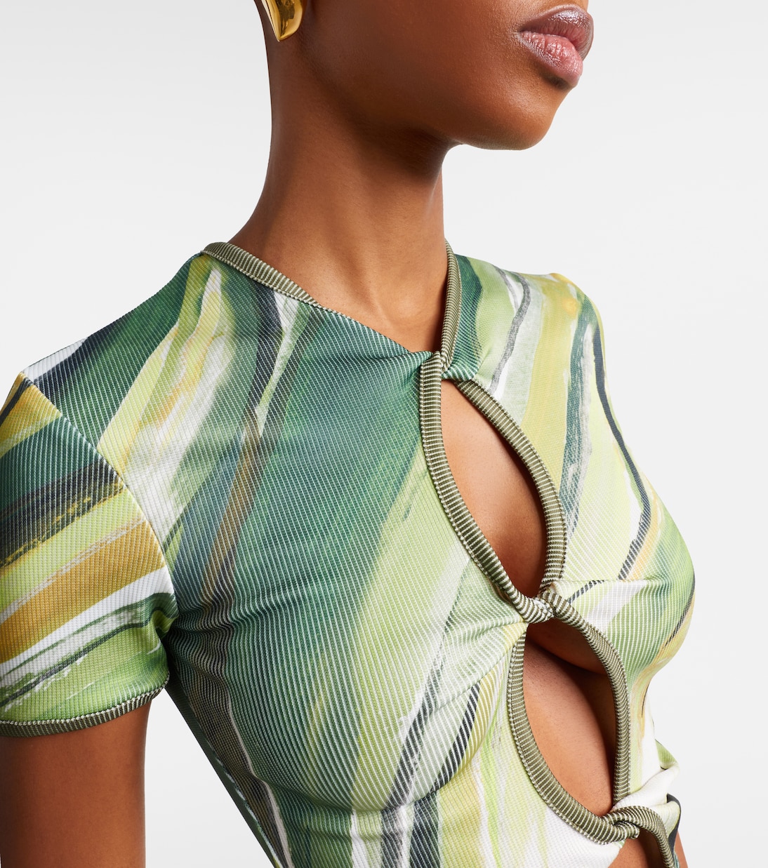 Bedrucktes Top aus Jersey | Christopher Esber