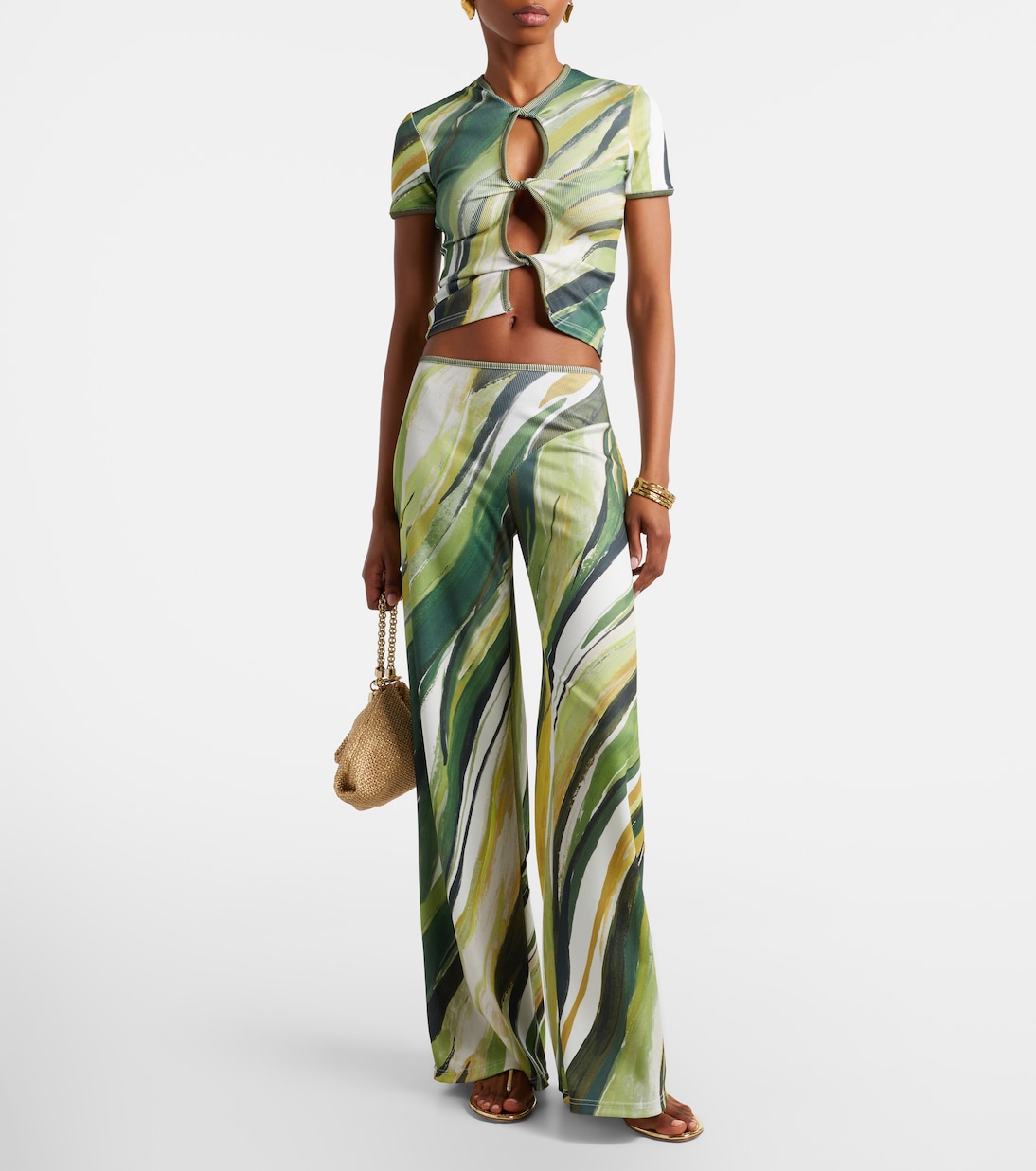 Bedrucktes Top aus Jersey | Christopher Esber