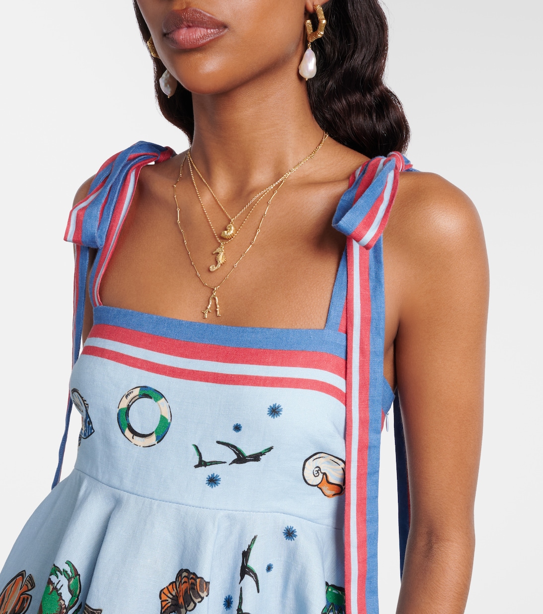 Robe en lin imprimée | Alémais