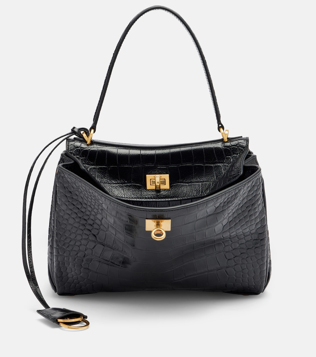 Rodeo Small croc-effect leather tote bag | Balenciaga