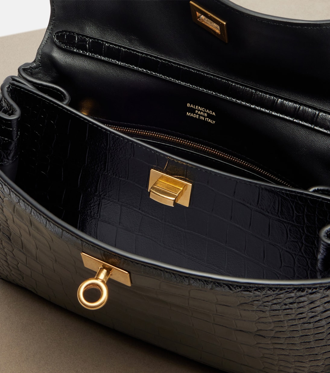 Rodeo Small croc-effect leather tote bag | Balenciaga