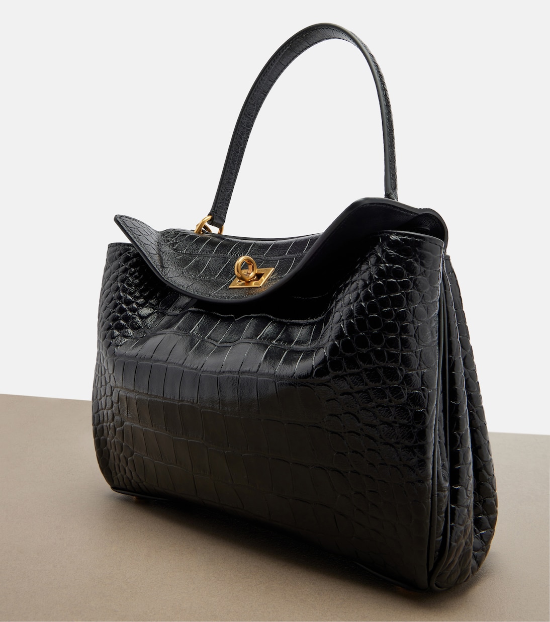 Rodeo Small croc-effect leather tote bag | Balenciaga