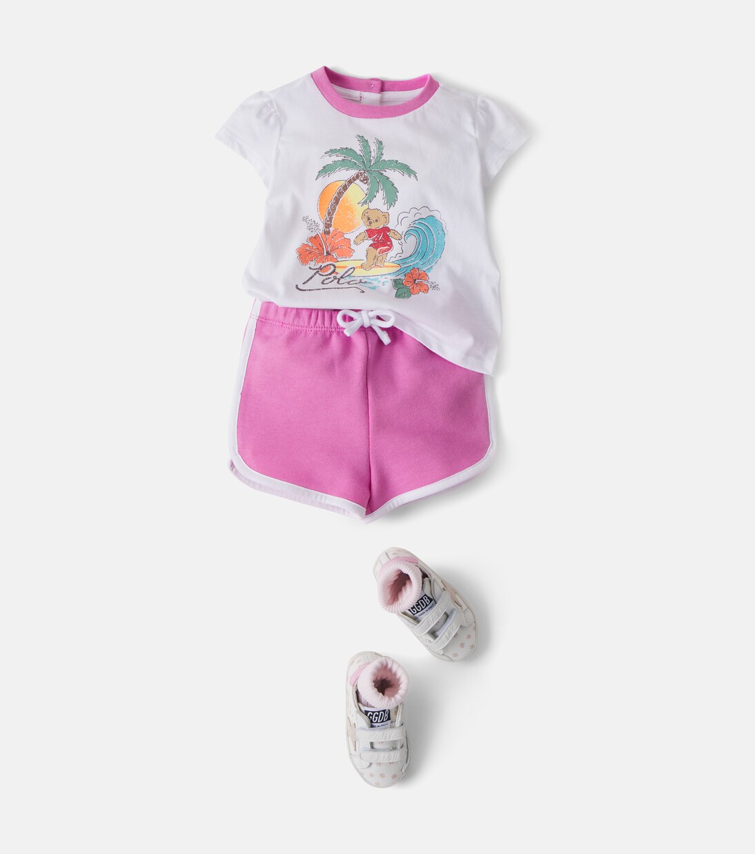Baby Polo Bear cotton T-shirt and shorts set | Polo Ralph Lauren Kids