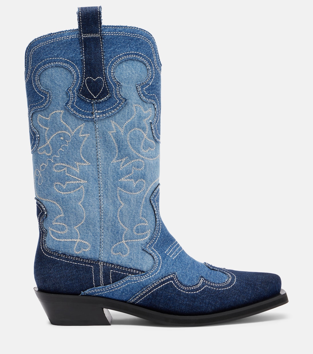 Denim cowboy boots | Ganni