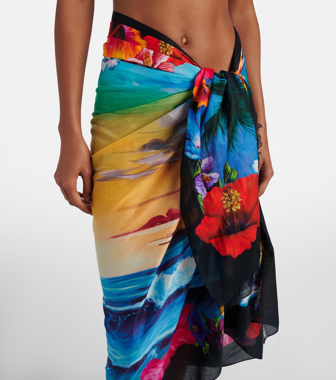 Pareo de algodón floral | Dolce&Gabbana