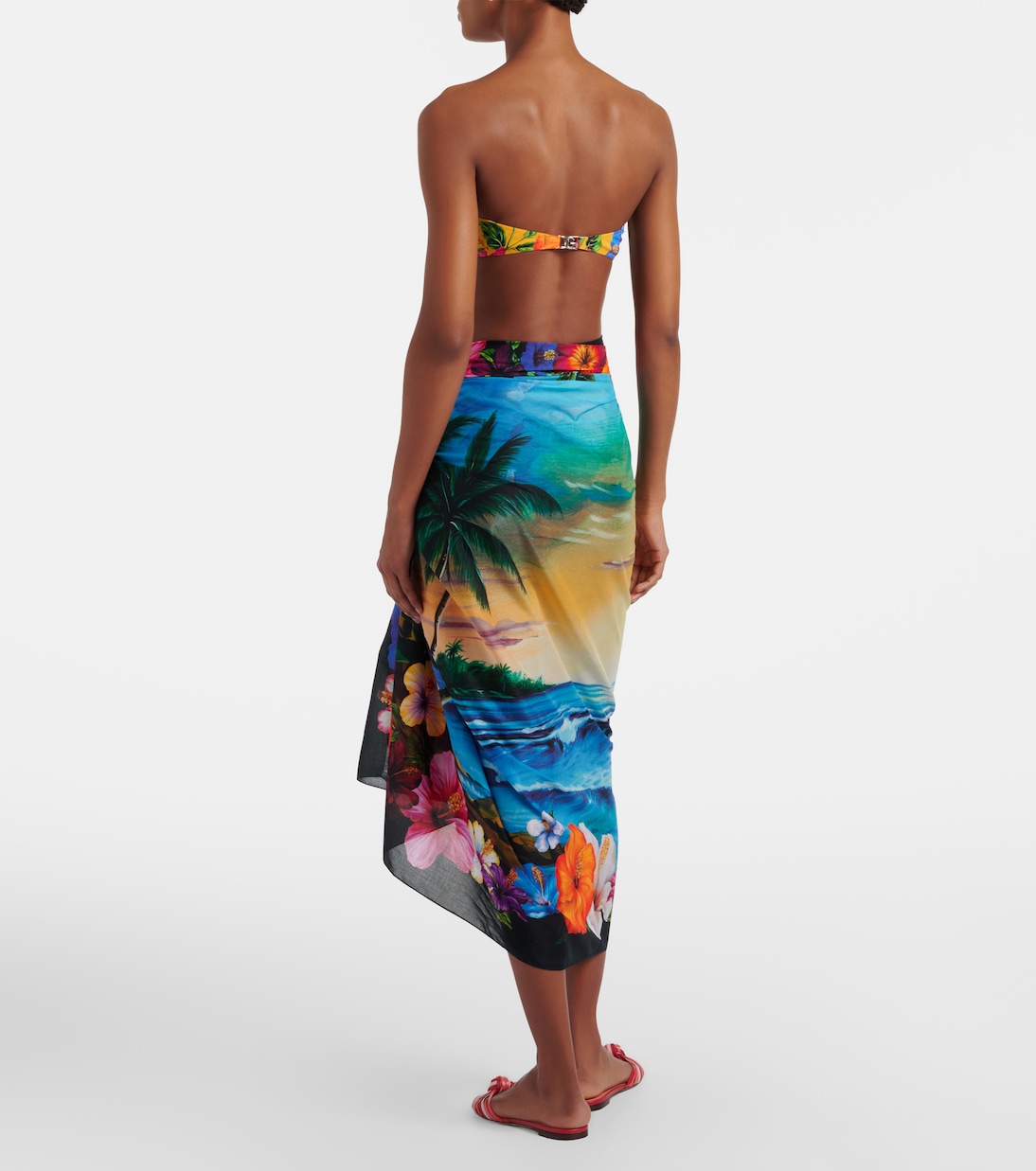 Pareo de algodón floral | Dolce&Gabbana