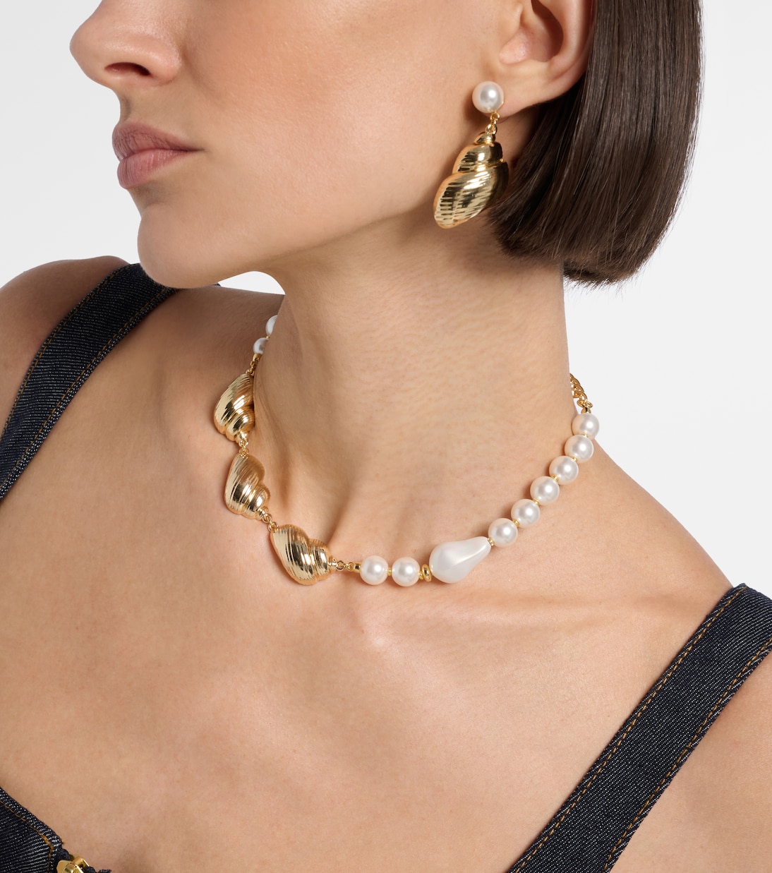 Faux pearl-embellished necklace | Self-Portrait