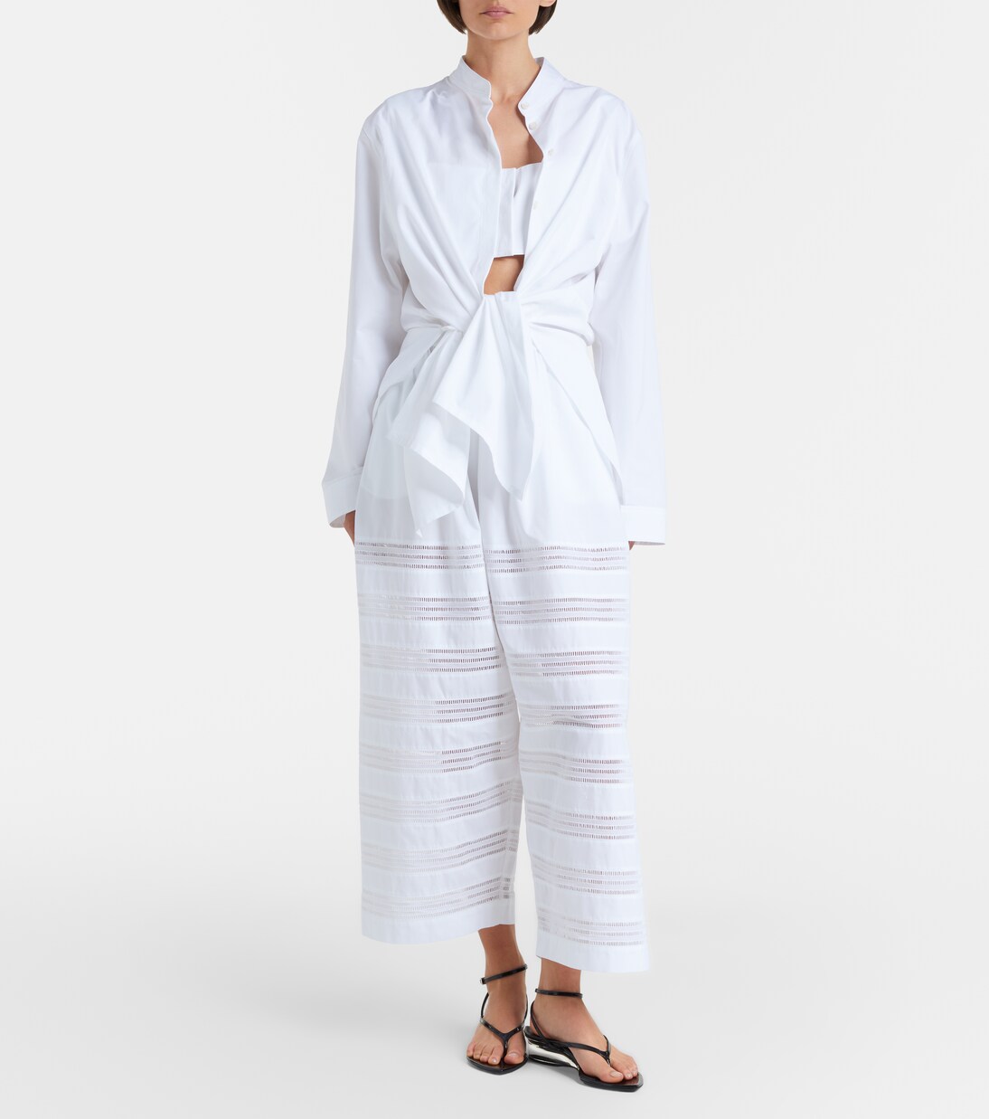 Cotton poplin wide-leg culottes | Alaïa