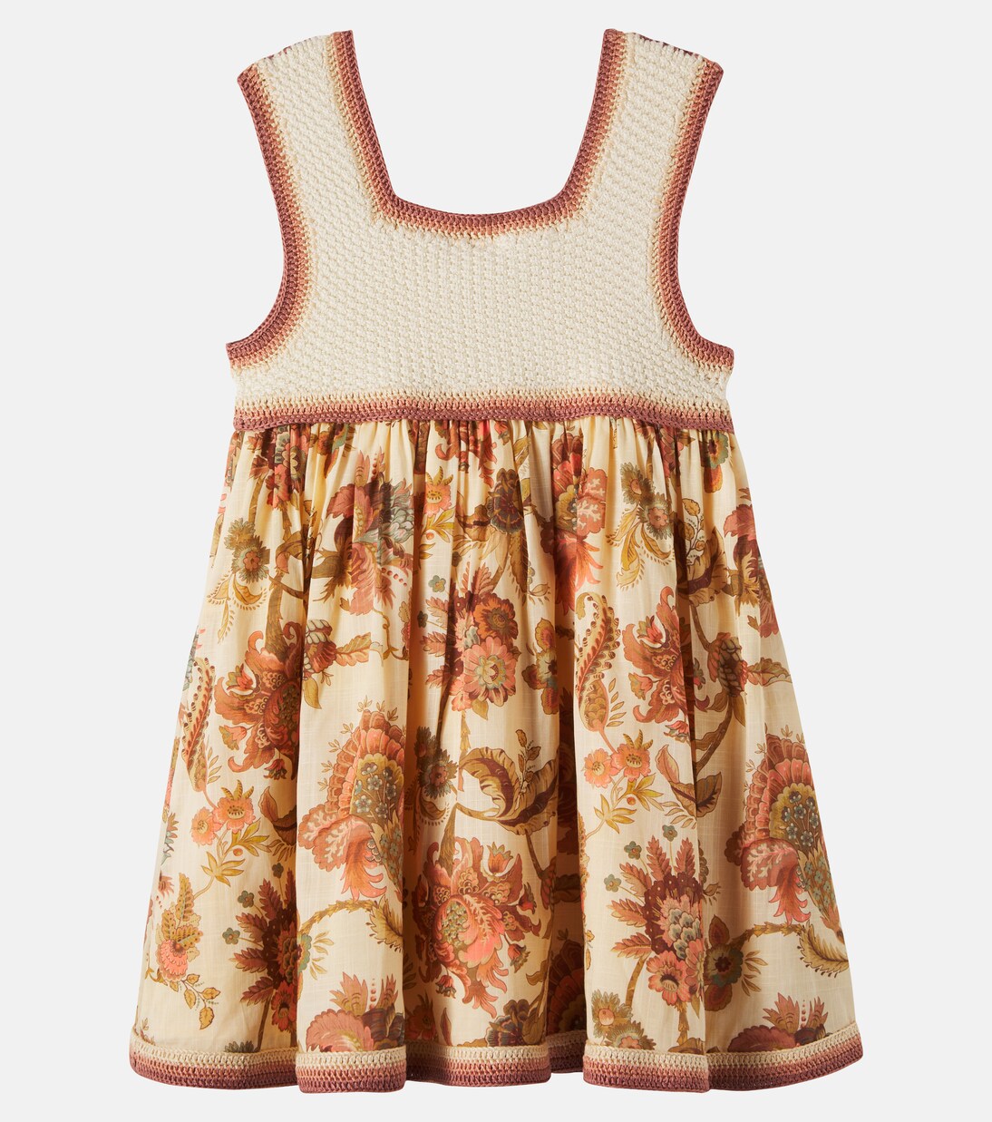 Aster crochet paisley cotton-blend dress | Zimmermann Kids