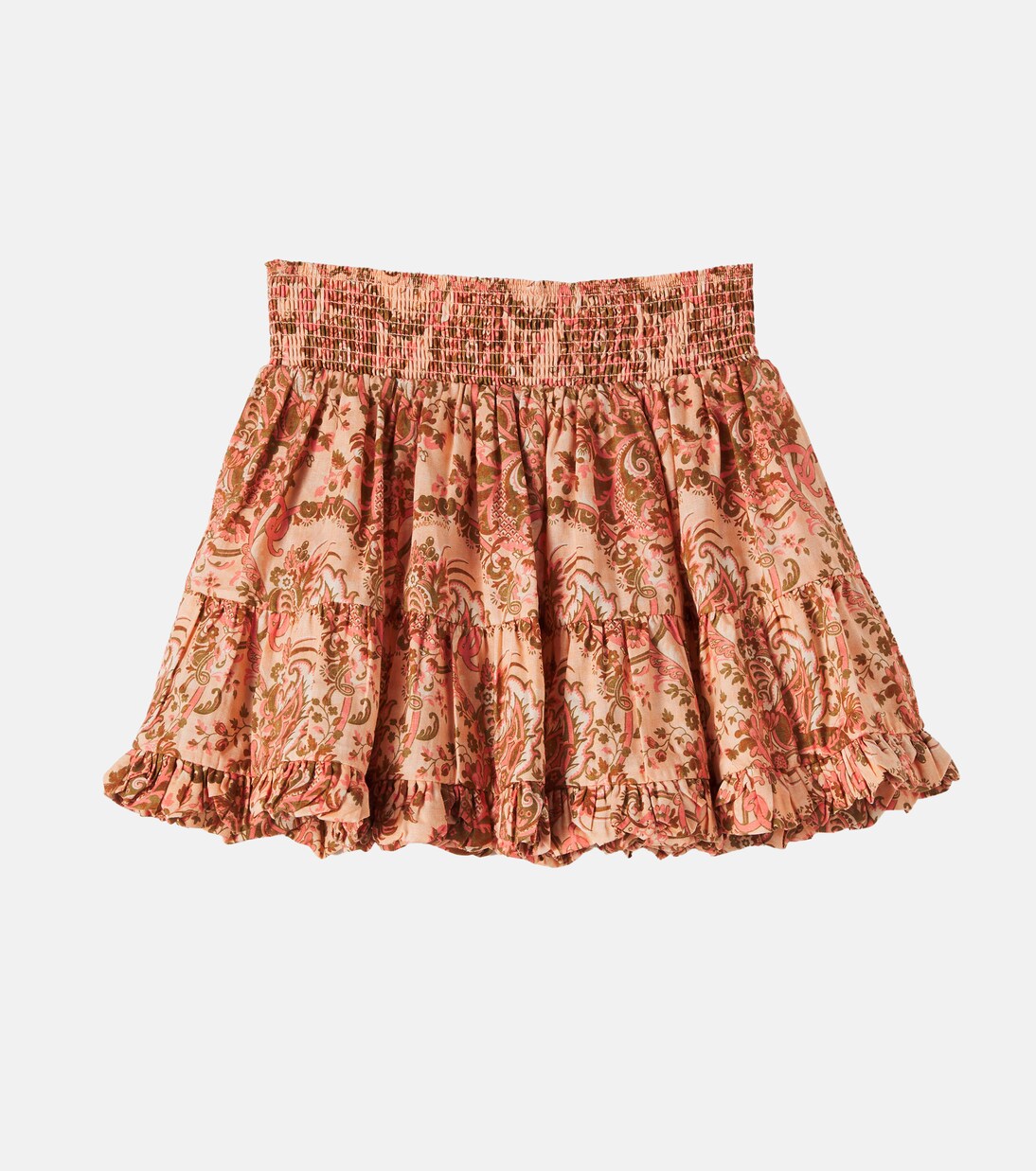 Aster floral shirred cotton skirt | Zimmermann Kids