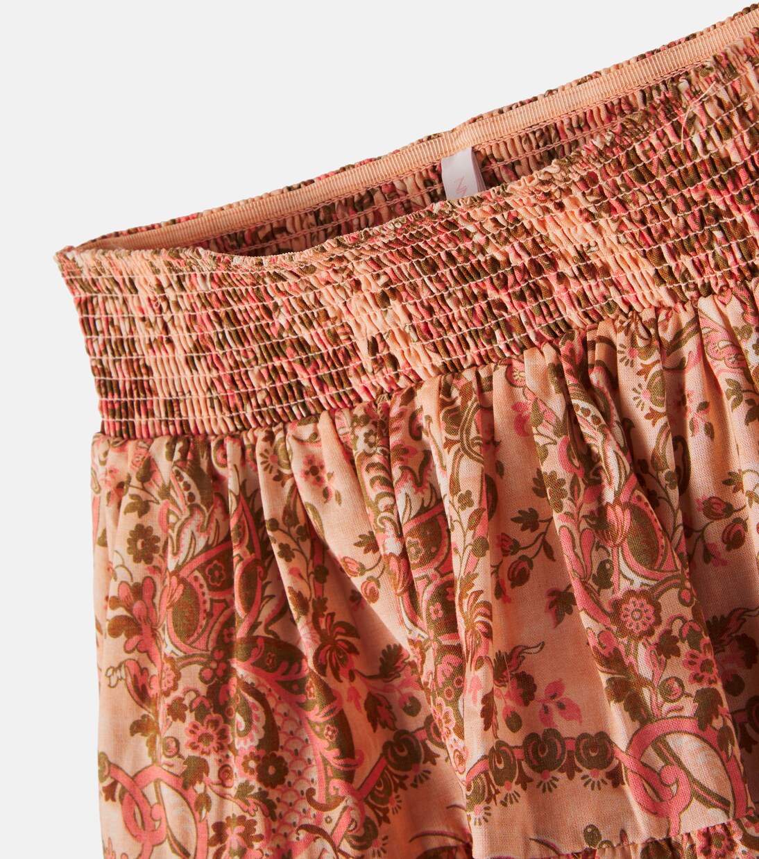 Aster floral shirred cotton skirt | Zimmermann Kids