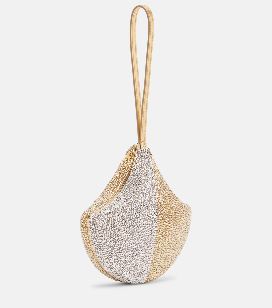 Verzierte Clutch Ginkgo aus Veloursleder | Bvlgari