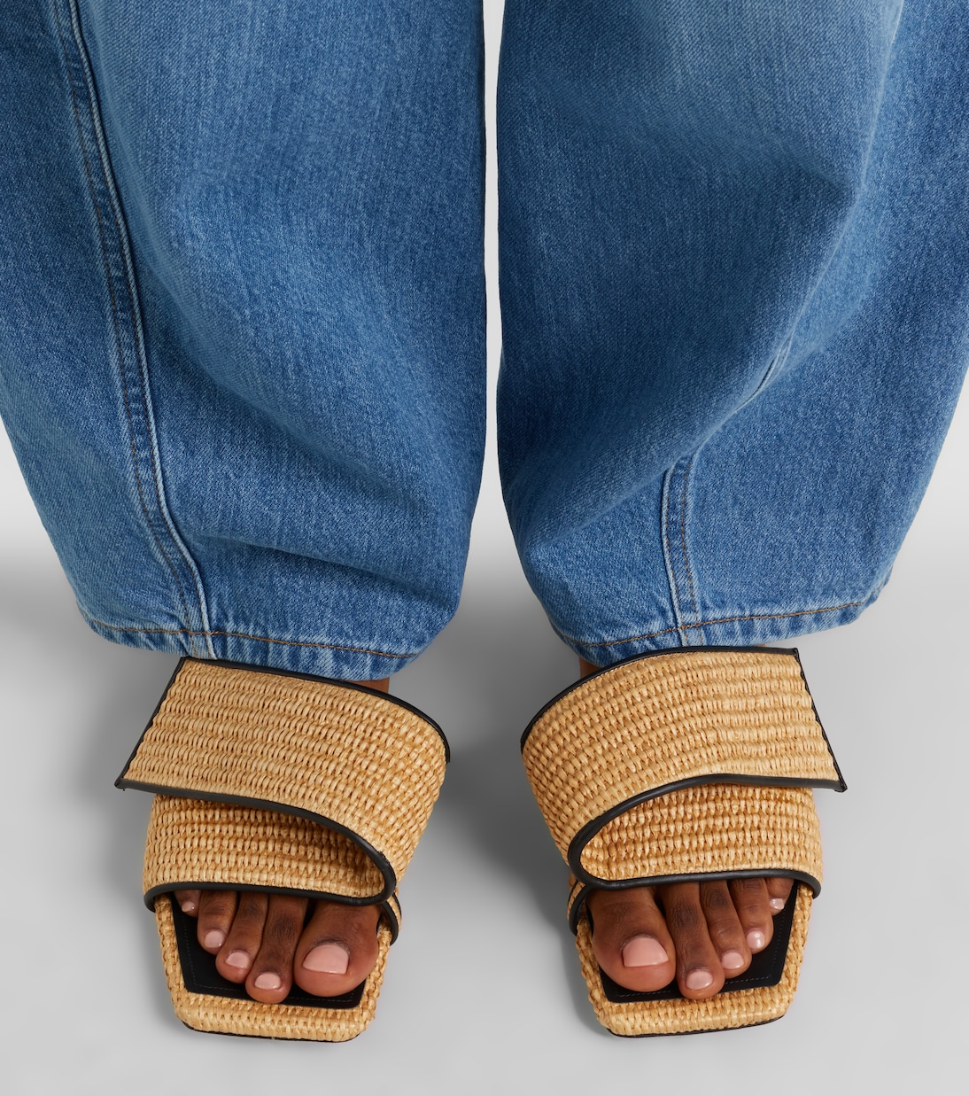 Twisted Ribbon leather-trimmed sandals | Givenchy