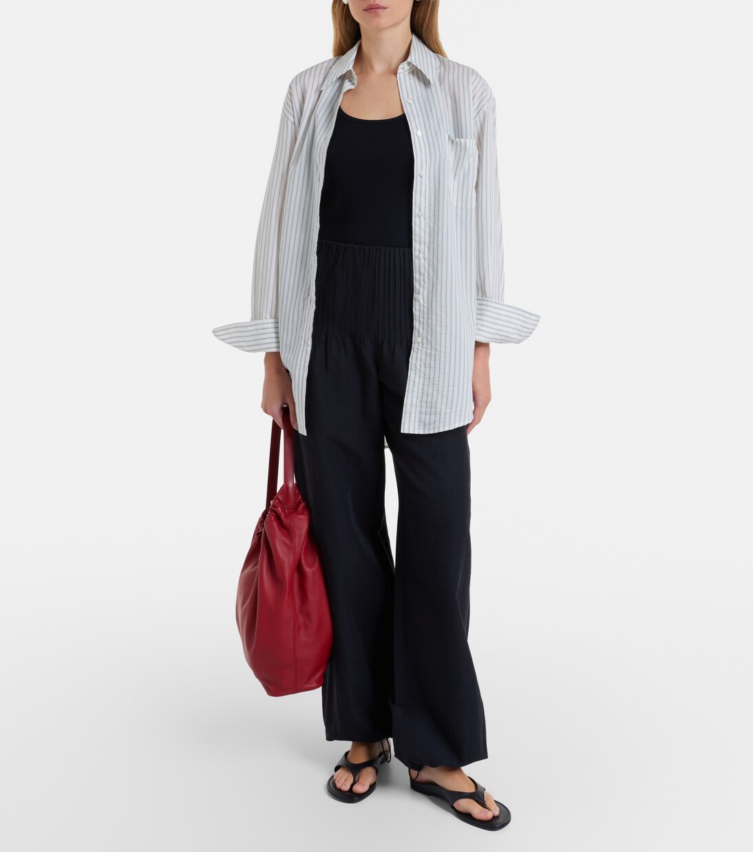 Pantalon ballon en coton et lin | Vince