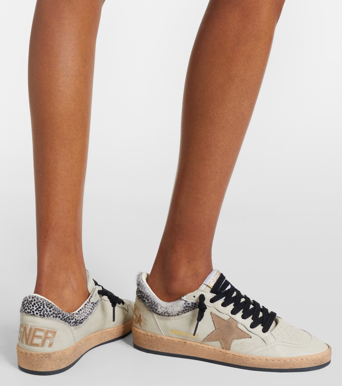 Ball Star leopard-print leather sneakers | Golden Goose