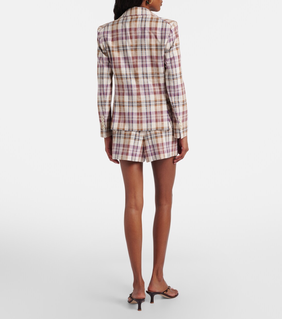 Allen cotton-blend plaid shorts | Veronica Beard