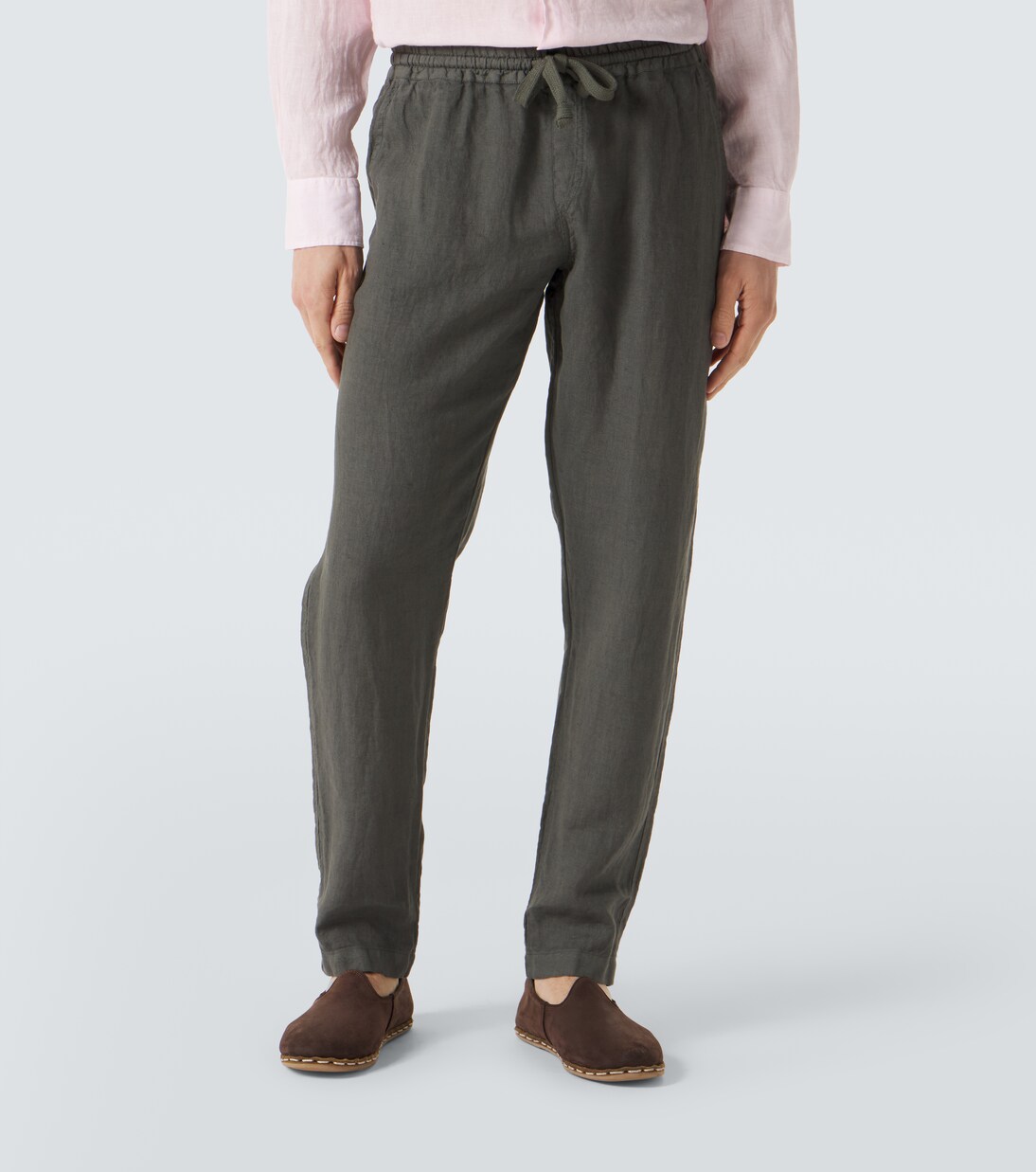 Linen straight pants | Fedeli