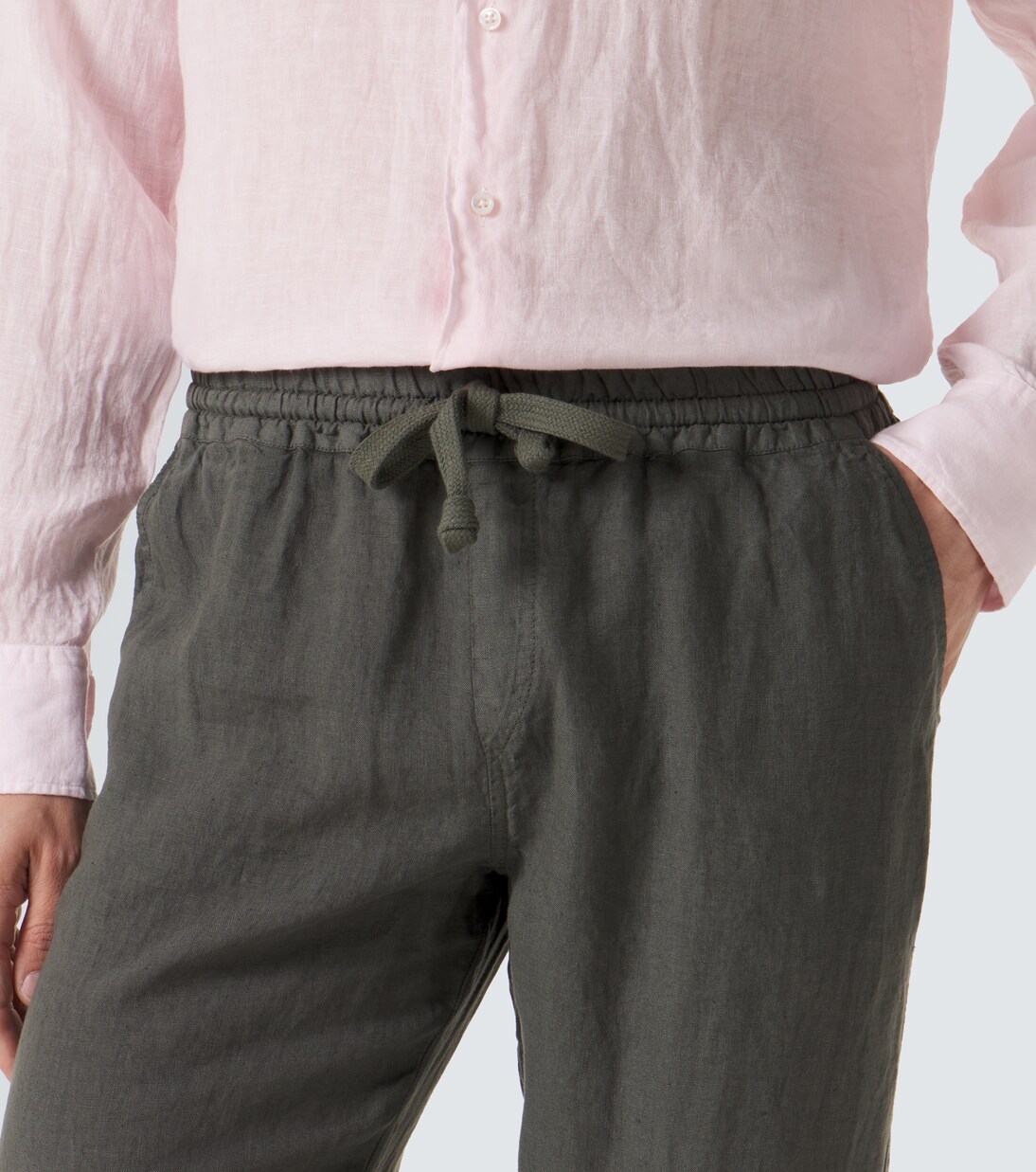 Linen straight pants | Fedeli