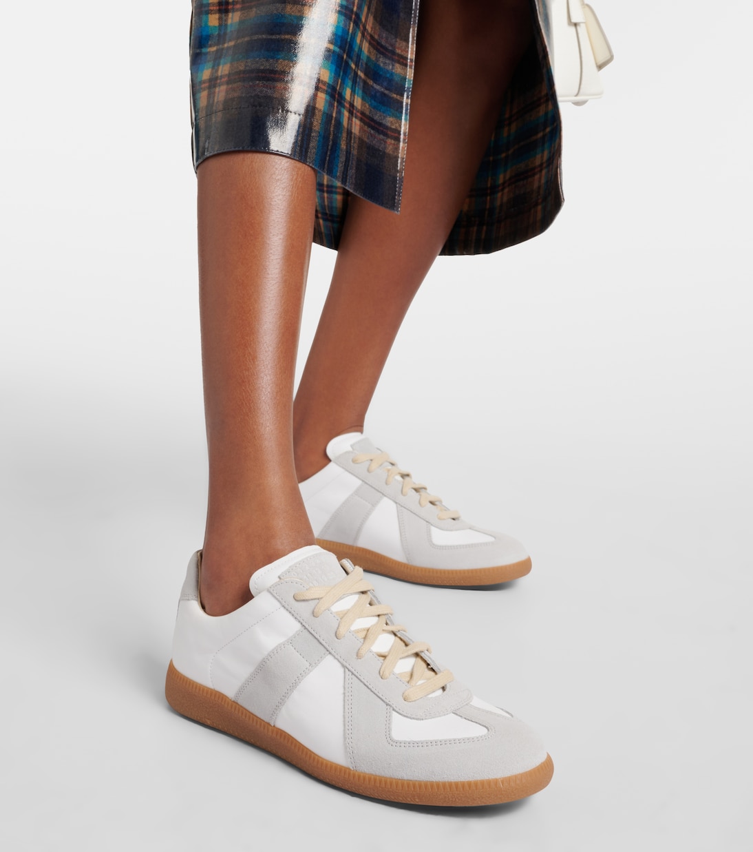 Replica leather and suede sneakers | Maison Margiela