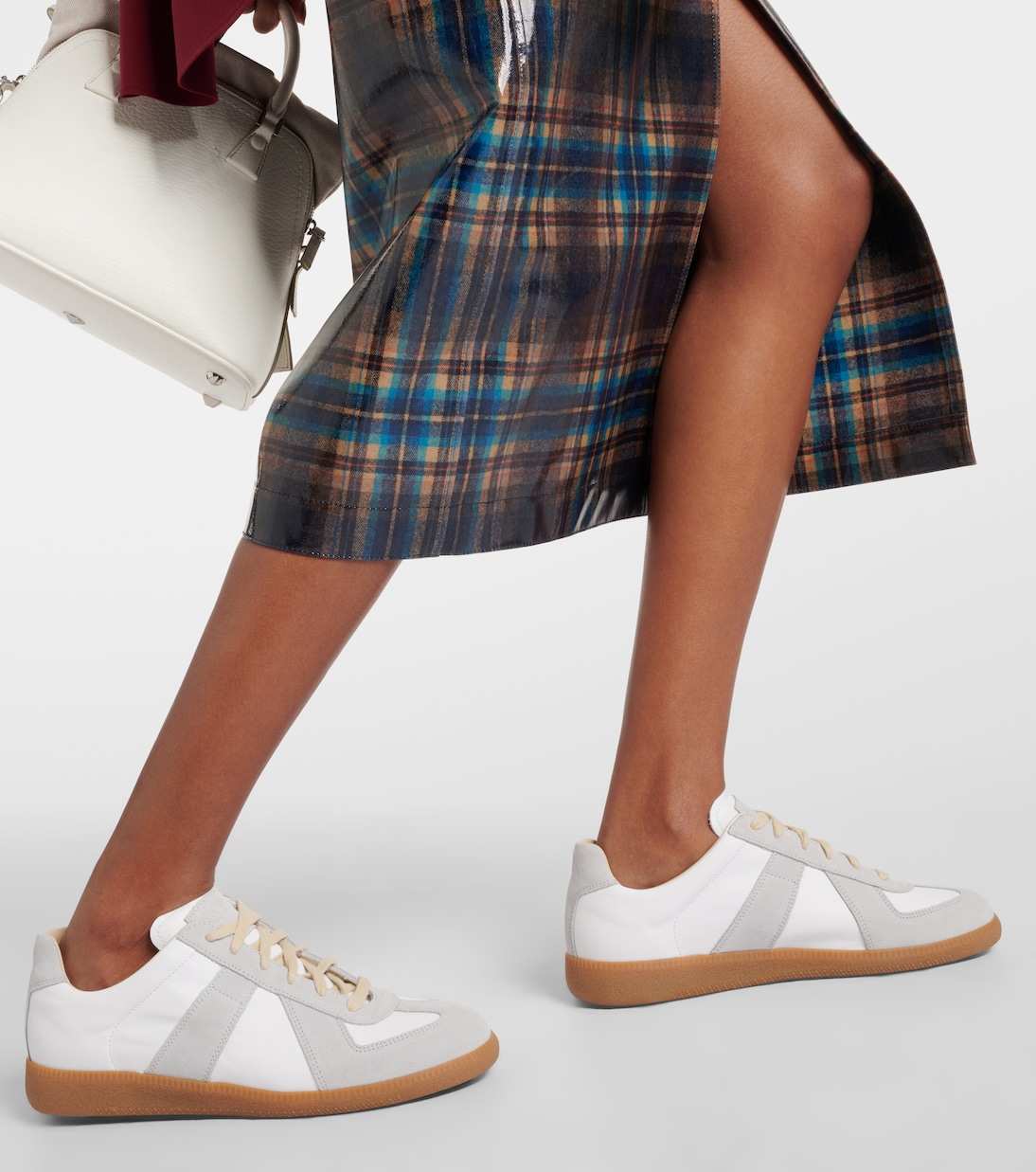 Replica leather and suede sneakers | Maison Margiela