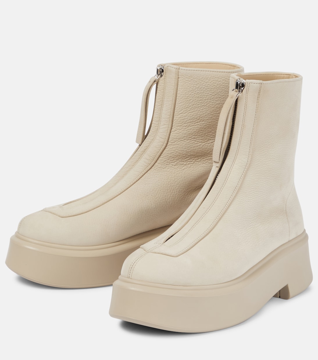 Zipped 1 leather ankle boots | The Row