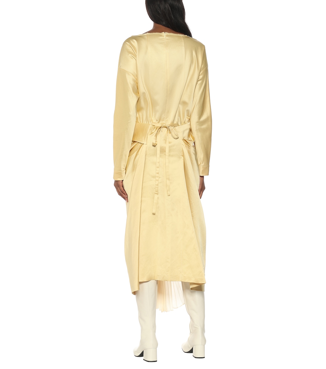 Robe midi à nœud en satin | Marni