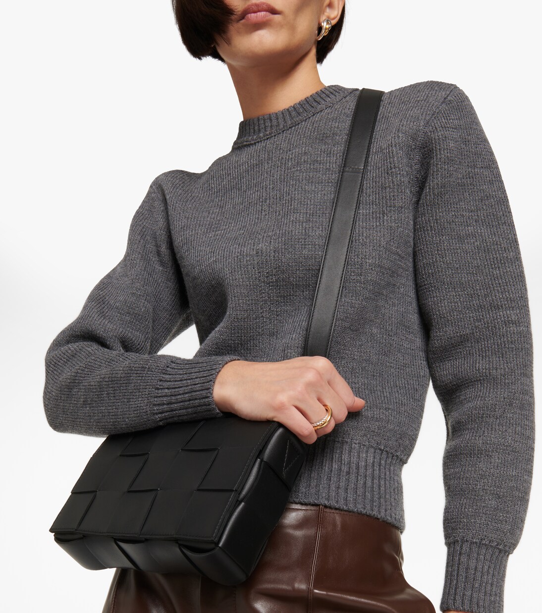 Cassette leather shoulder bag | Bottega Veneta