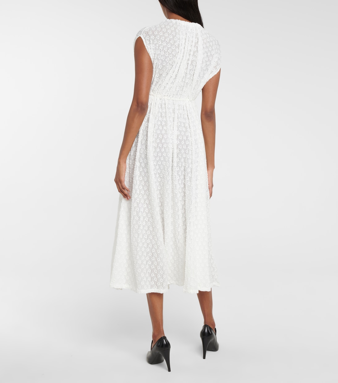 Robe midi en coton mélangé | Jil Sander