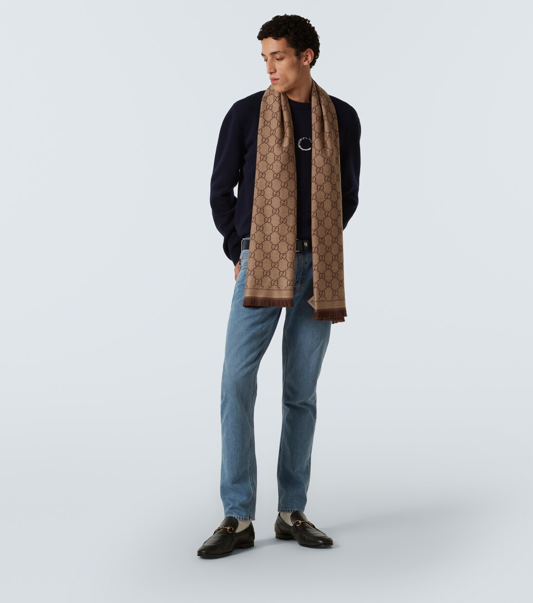 GG wool jacquard scarf | Gucci