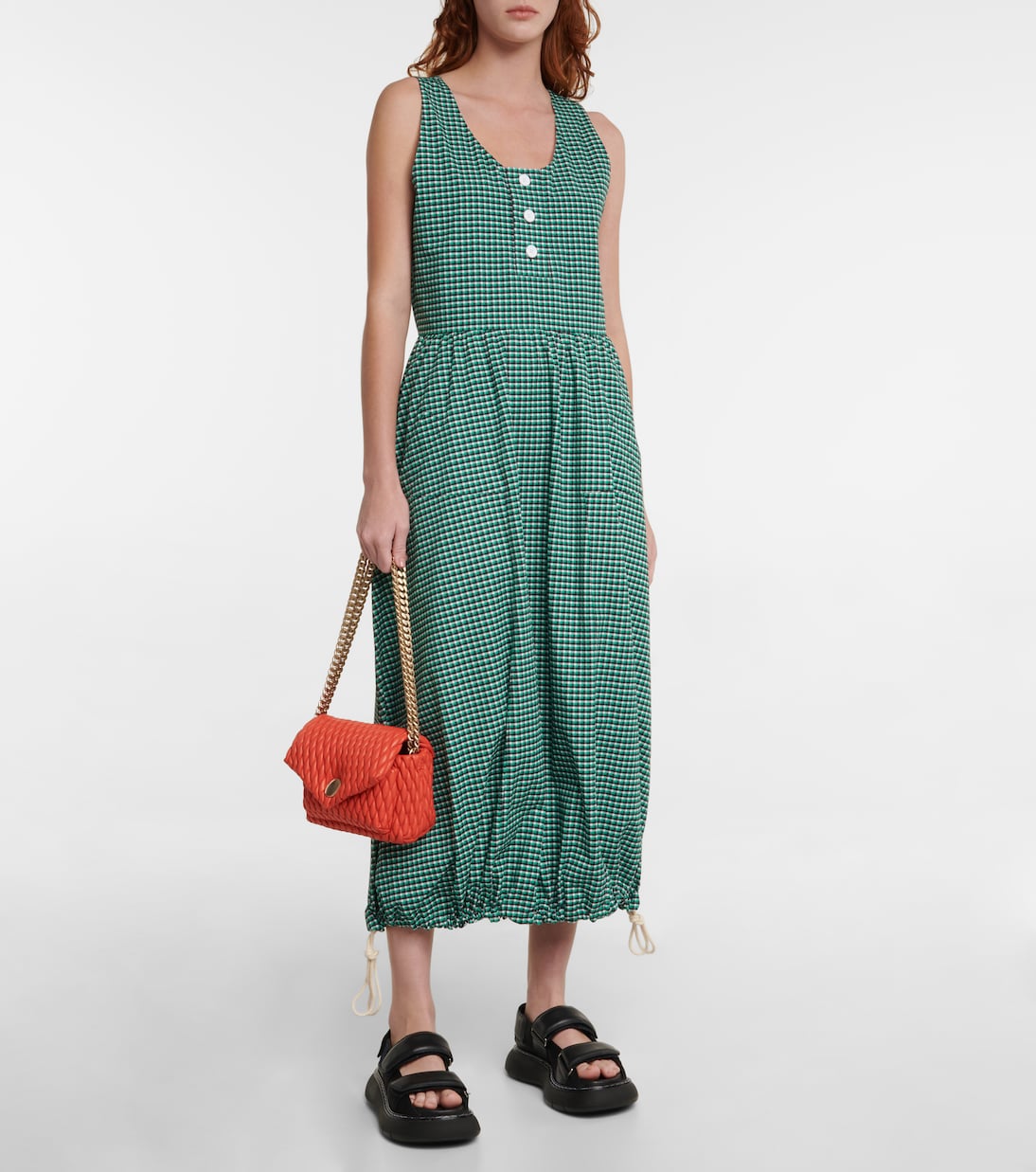 Robe en coton à carreaux | Plan C