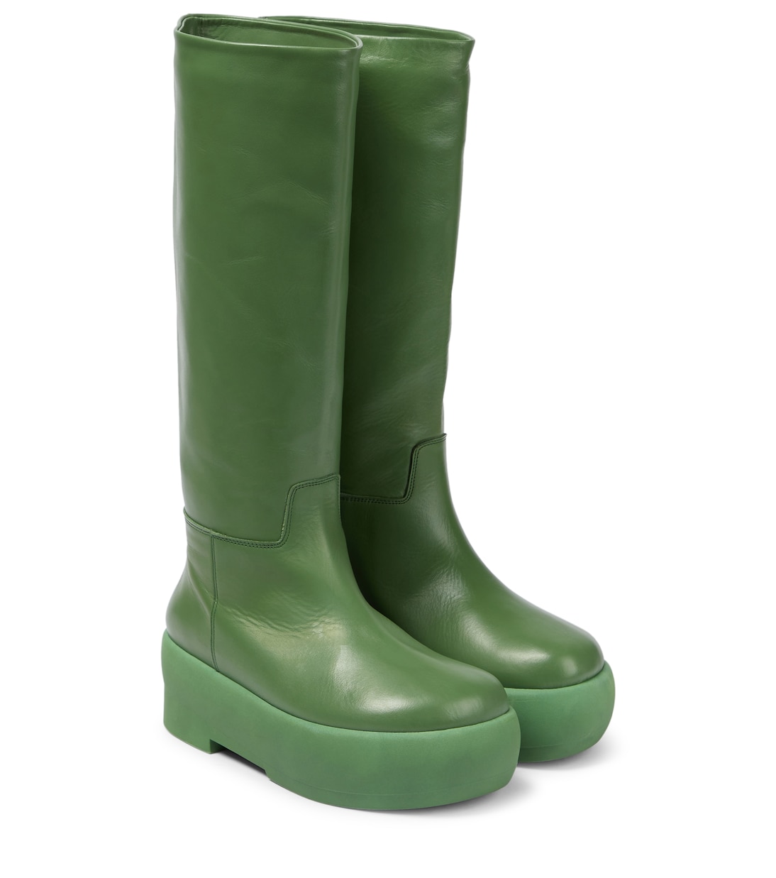 Gia 16 leather knee-high platform boots | Gia Borghini