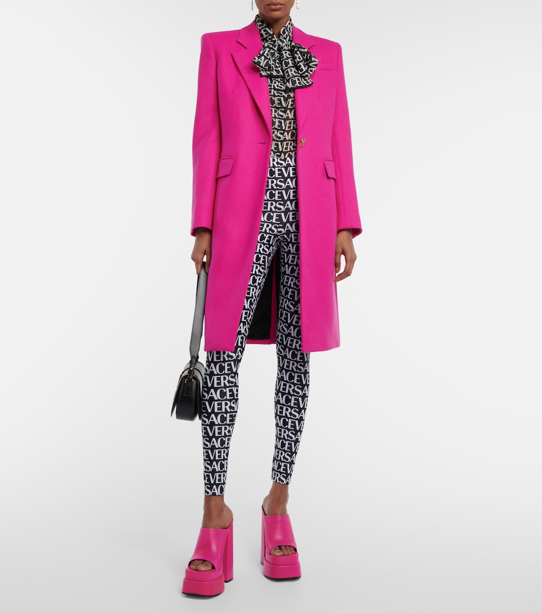 Plateau-Pantoletten aus Leder | Versace