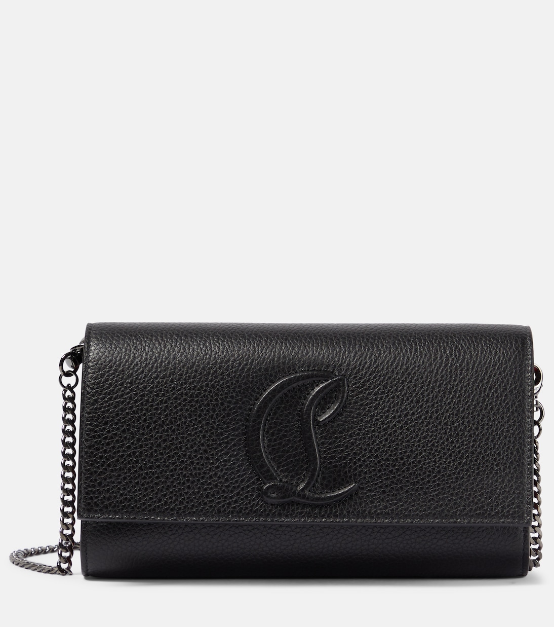 Logo leather wallet on chain | Christian Louboutin