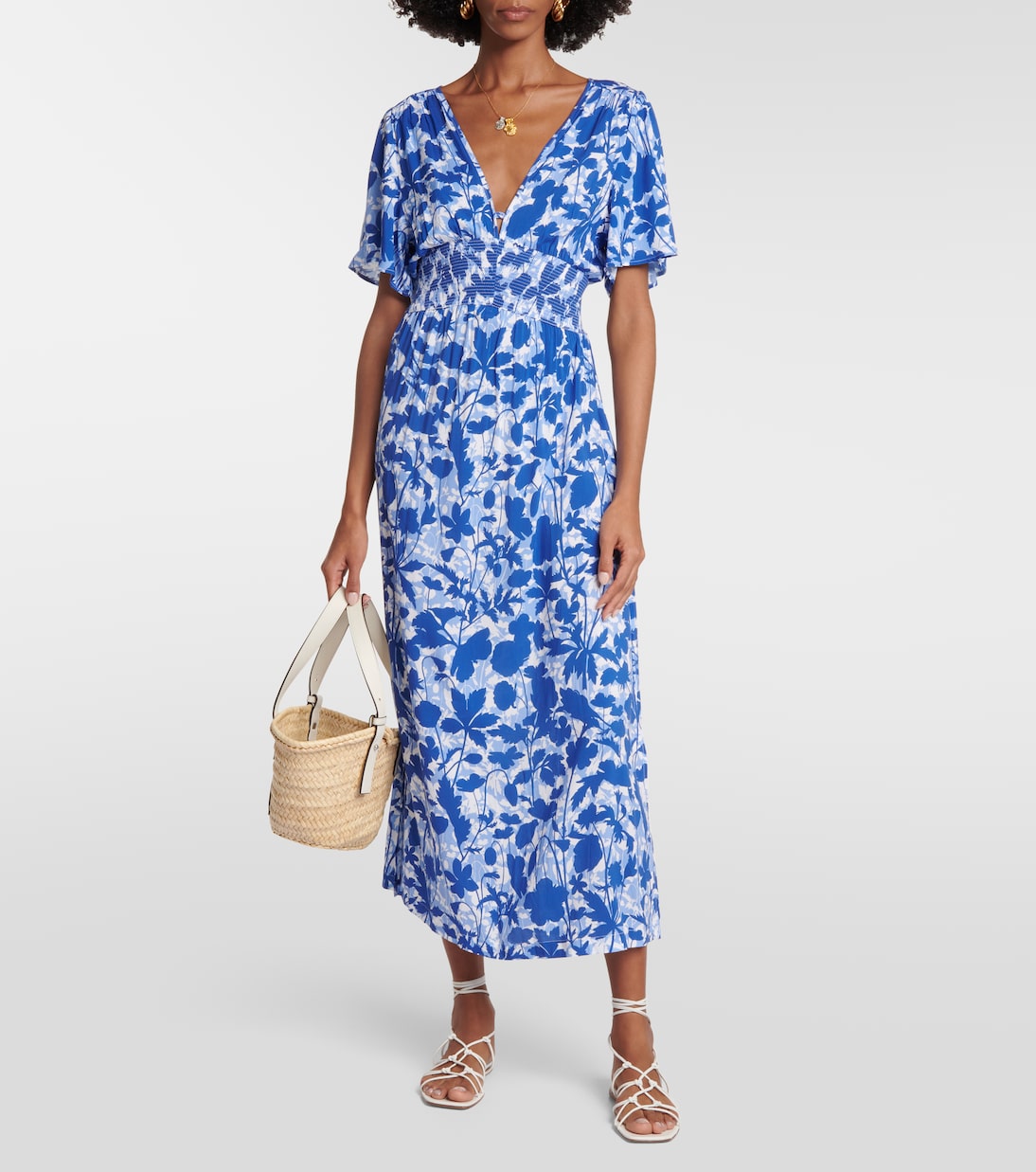 Robe midi Tuscany à fleurs | Heidi Klein