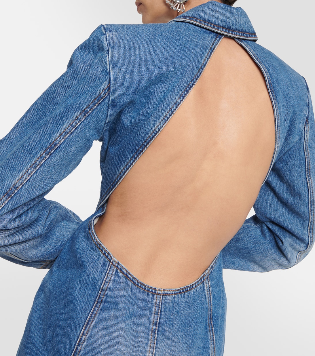 Blazer di jeans con cut-out | Area