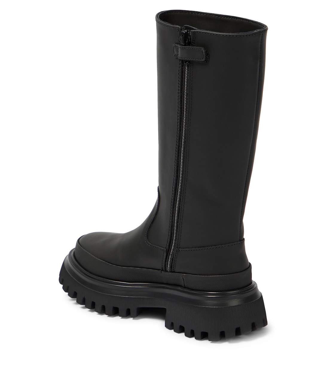 Leather-trimmed knee-high boots | Dolce&Gabbana Kids