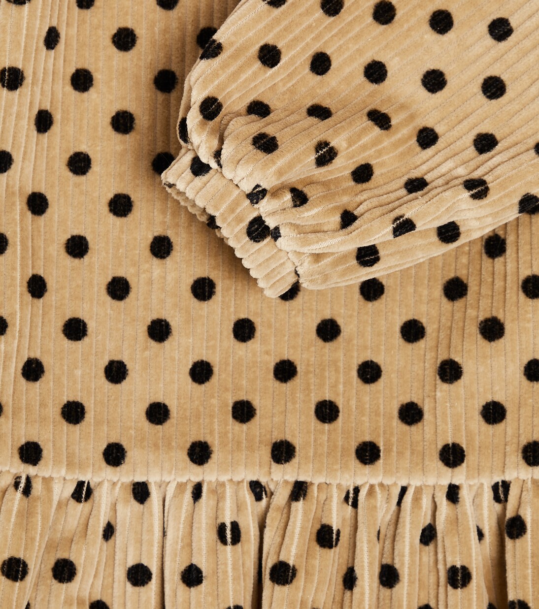 Polka-dot cotton corduroy dress | Paade Mode
