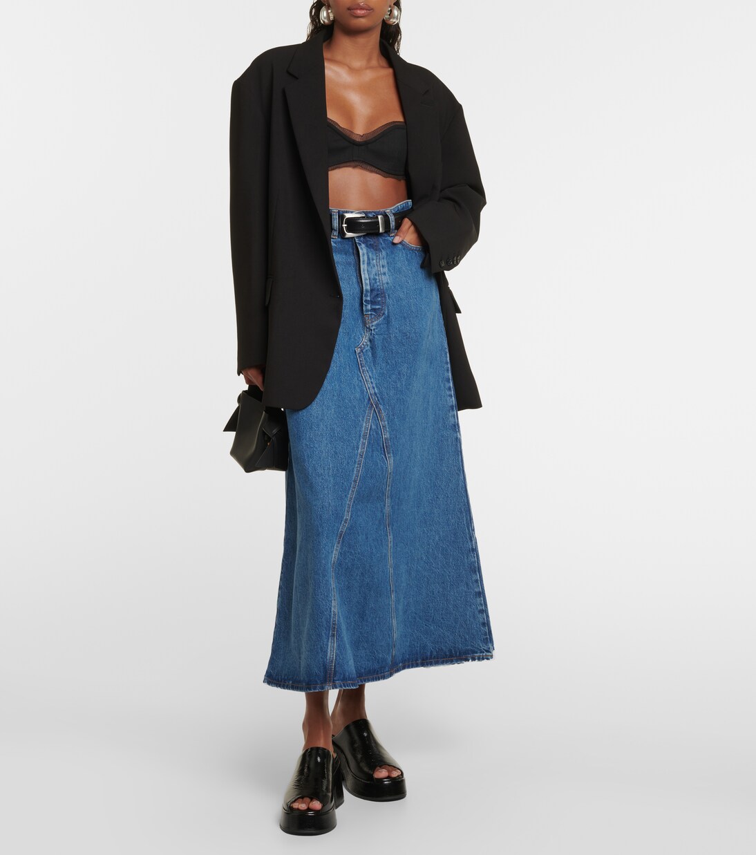 Bralette aus Baumwolle mit Spitze | Ganni