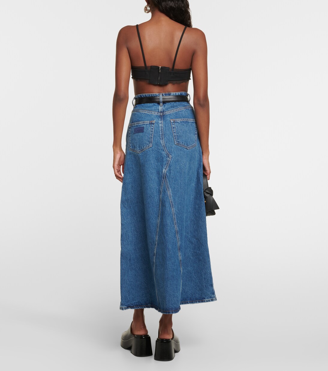 Bralette aus Baumwolle mit Spitze | Ganni